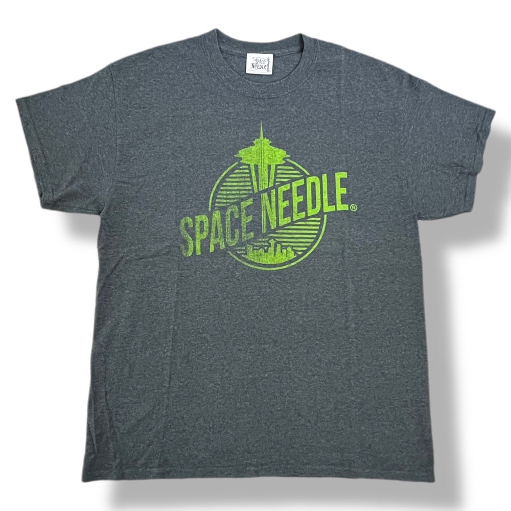 Vintage Space Needle Seattle Washington Gray T Shirt Unisex Adult LARGE